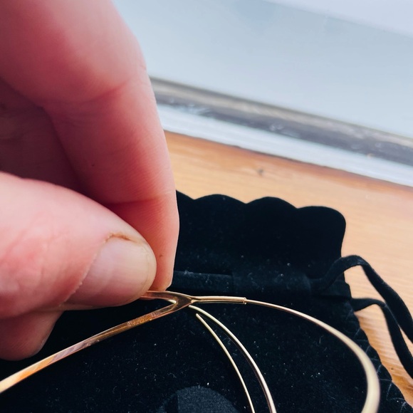 Lana Jewelry Large Flirt Split hoop earrings 14k pure gold Signed Lana 14k - Picture 3 of 3